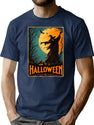 320 Halloween Scarecrow Poster T-Shirt for Men & Women, T-Shirts Graphic Tee - Navy