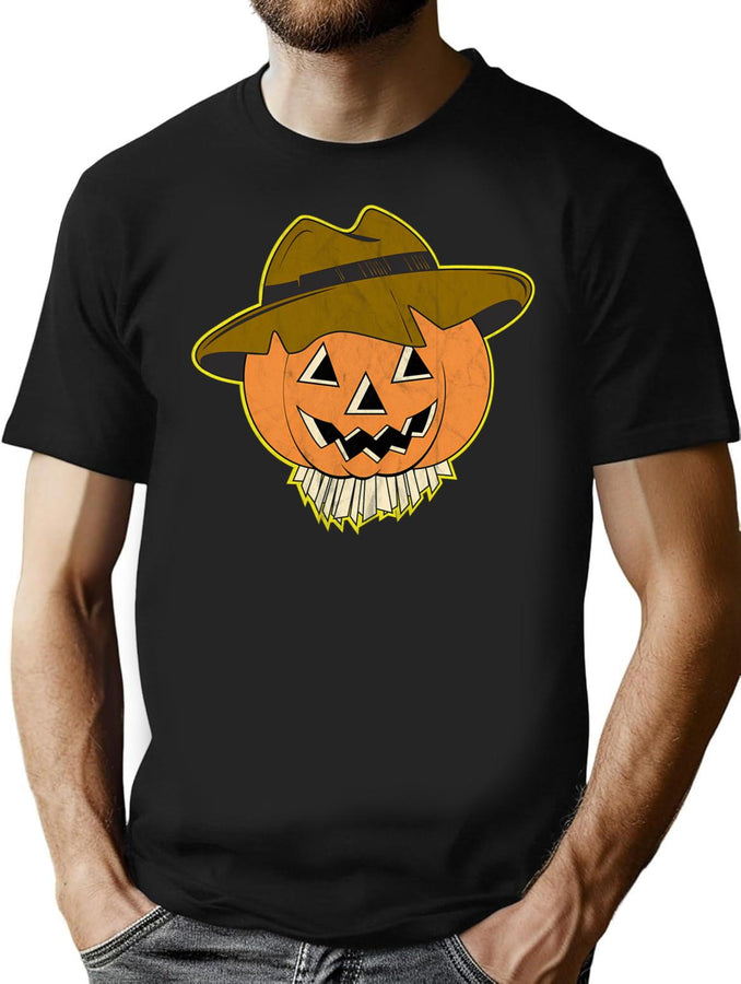 321 Vintage Halloween Scarecrow T-Shirt for Men & Women, T-Shirts Graphic Tee - Black