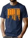 323 Halloween Creature Monster Letter Group Shot T-Shirt for Men & Women, T-Shirts Graphic Tee - Navy