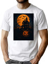 324 Vintage Haunted House Jack-O-Lantern T-Shirt for Men & Women, T-Shirts Graphic Tee - White