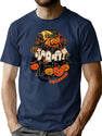 331 Halloween Pumpkin T-Shirt for Men & Women, T-Shirts Graphic Tee - Navy