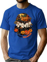 331 Halloween Pumpkin T-Shirt for Men & Women, T-Shirts Graphic Tee - Blue