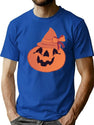 334 Cute Halloween Pumpkin Vintage Style. T-Shirt for Men & Women, T-Shirts Graphic Tee - Blue