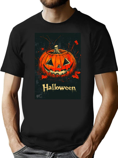 335 Jack-O-Lantern T-Shirt for Men & Women, T-Shirts Graphic Tee - Black