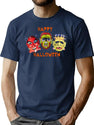 346 Happy Halloween With Vintage Masks T-Shirt for Men & Women, T-Shirts Graphic Tee - Navy