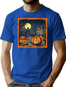 365 Pumpkin Scene Halloween T-Shirt T-Shirt for Men & Women, T-Shirts Graphic Tee - Blue