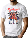 367 Squad Ghouls Retro Halloween Witch Friends Design T-Shirt for Men & Women, T-Shirts Graphic Tee - White