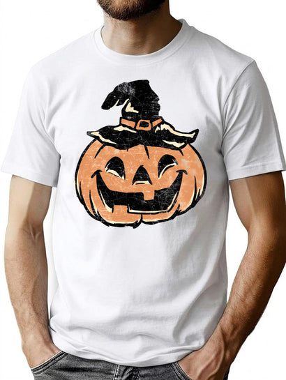 37 Vintage - Halloween - Pumpkin T-Shirt for Men & Women, T-Shirts Graphic Tee - Black
