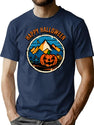 372 Happy Halloween Vintage T-Shirt for Men & Women, T-Shirts Graphic Tee - Navy