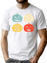 377 Happy Halloween Pumpkins T-Shirt for Men & Women, T-Shirts Graphic Tee - White
