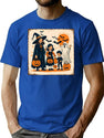 378 Retro Trick-Or-Treat Parade Halloween Shirt T-Shirt for Men & Women, T-Shirts Graphic Tee - Blue