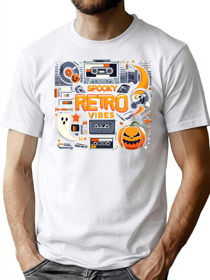 379 Halloween Retro T-Shirt for Men & Women, T-Shirts Graphic Tee - Black