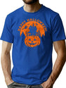 381 Happy Halloween Vintage Style Witch Haunted House Pumpkin T-Shirt for Men & Women, T-Shirts Graphic Tee - Blue