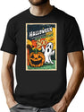 390 Halloween Vintage Pumpkin Boo T-Shirt for Men & Women, T-Shirts Graphic Tee - Black