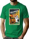 390 Halloween Vintage Pumpkin Boo T-Shirt for Men & Women, T-Shirts Graphic Tee - Green