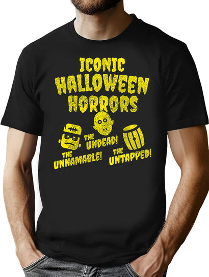 392 Iconic Halloween Horrors T-Shirt T-Shirt for Men & Women, T-Shirts Graphic Tee - Black