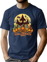 396 Halloween Scary Evil Pumpkin Funny Pumpkin Head 2022 T-Shirt for Men & Women, T-Shirts Graphic Tee - Navy
