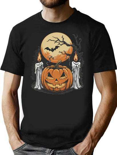 403 Vintage Halloween Retro Spooky Pumpkin All Hallows Eve T-Shirt for Men & Women, T-Shirts Graphic Tee - Black