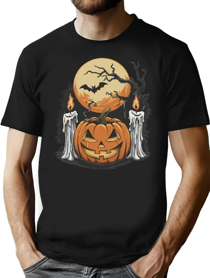 403 Vintage Halloween Retro Spooky Pumpkin All Hallows Eve T-Shirt for Men & Women, T-Shirts Graphic Tee - Black