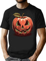 412 Halloween Apple Halloween Pumpkin T-Shirt for Men & Women, T-Shirts Graphic Tee - Black