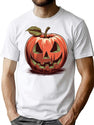412 Halloween Apple Halloween Pumpkin T-Shirt for Men & Women, T-Shirts Graphic Tee - White