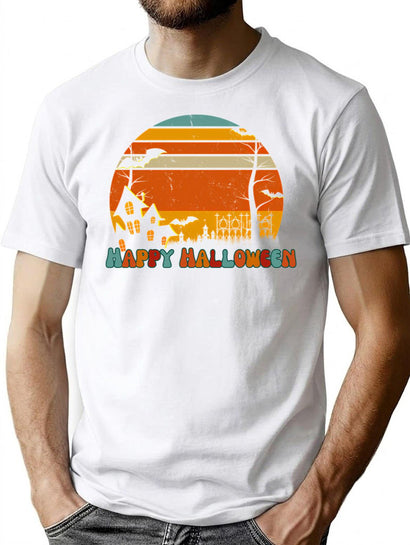 417 Happy Halloween T-Shirt for Men & Women, T-Shirts Graphic Tee - Black