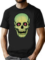 430 Vintage Halloween Glow Skull T-Shirt for Men & Women, T-Shirts Graphic Tee - Black