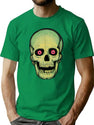430 Vintage Halloween Glow Skull T-Shirt for Men & Women, T-Shirts Graphic Tee - Green