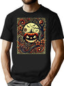 434 Halloween Pumpkin Jack-O'-Lantern Gothic Art - Spooky Moonlit Design T-Shirt for Men & Women, T-Shirts Graphic Tee - Black