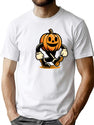435 Retro Cartoon Pumpkin Vintage Halloween Style T-Shirt for Men & Women, T-Shirts Graphic Tee - White