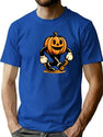 435 Retro Cartoon Pumpkin Vintage Halloween Style T-Shirt for Men & Women, T-Shirts Graphic Tee - Blue