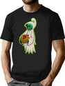 437 Vintage Halloween Skeleton Ghost With Pumpkin T-Shirt for Men & Women, T-Shirts Graphic Tee - Black
