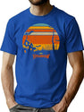 438 Retro Halloween Ghost Spooky Season Shirt T-Shirt for Men & Women, T-Shirts Graphic Tee - Blue