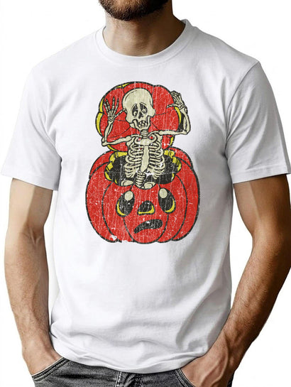 44 Boo Classic '80S Halloween T-Shirt for Men & Women, T-Shirts Graphic Tee - Black