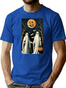 442 Vintage Halloween Ghosts T-Shirt for Men & Women, T-Shirts Graphic Tee - Blue