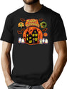 449 Halloween Mens Orange T-Shirt for Men & Women, T-Shirts Graphic Tee - Black