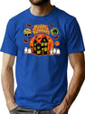 449 Halloween Mens Orange T-Shirt for Men & Women, T-Shirts Graphic Tee - Blue