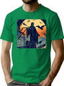 451 Halloween - Woodcut Style 3 T-Shirt for Men & Women, T-Shirts Graphic Tee - Green