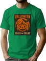 454 Vintage Halloween Pumpkin Trick Or Treat Retro Design T-Shirt for Men & Women, T-Shirts Graphic Tee - Green