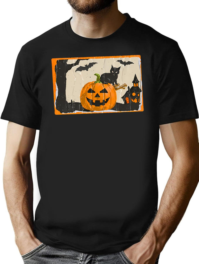 457 Hello Halloween T-Shirt for Men & Women, T-Shirts Graphic Tee - Black