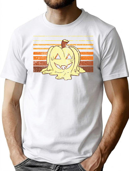 459 Retro Halloween (Jack-O-Lantern Version) T-Shirt for Men & Women, T-Shirts Graphic Tee - Black