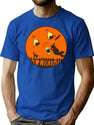 46 Vintage Halloween Moon And Witch T-Shirt for Men & Women, T-Shirts Graphic Tee - Blue