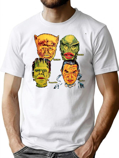461 Old School Monsters T-Shirt for Men & Women, T-Shirts Graphic Tee - Black