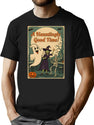 464 Retro Halloween Dance Party Design T-Shirt for Men & Women, T-Shirts Graphic Tee - Black