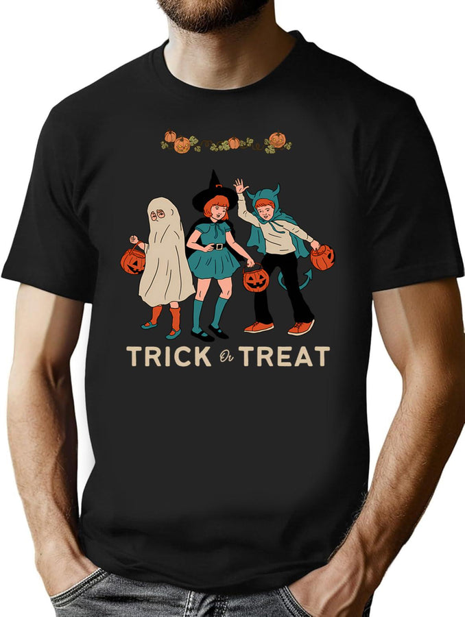 467 Halloween Trick Or Treat T-Shirt for Men & Women, T-Shirts Graphic Tee - Black