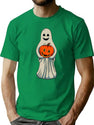 476 Little Ghost And Pumpkin T-Shirt for Men & Women, T-Shirts Graphic Tee - Green