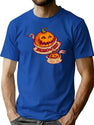 479 Halloween Pumpkins T-Shirt for Men & Women, T-Shirts Graphic Tee - Blue