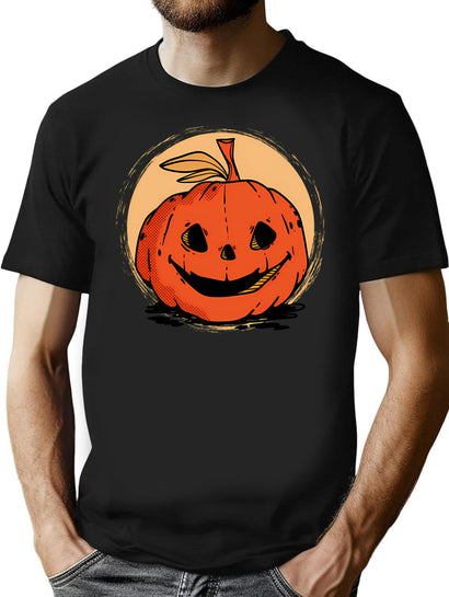 480 Happy Pumpkin T-Shirt for Men & Women, T-Shirts Graphic Tee - Black