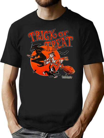 482 Trick Or Treat T-Shirt for Men & Women, T-Shirts Graphic Tee - Black