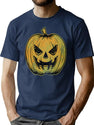 486 Distressed Jack O Lantern T-Shirt for Men & Women, T-Shirts Graphic Tee - Navy